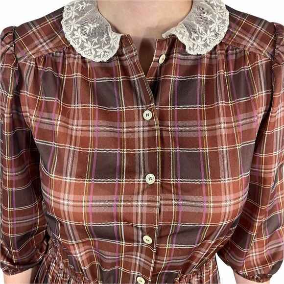 Non-Stop Vintage Plaid Midi Dress - Picture 8 of 11